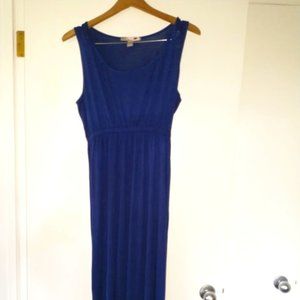Springtime Comfort Navy Maxi Dress